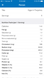 low carb eggs in purgatory nutrition content