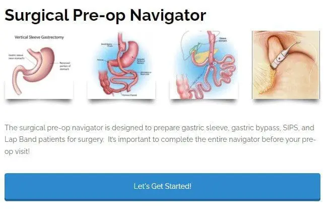 Surgical Preop Navigator preop navigator page