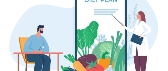 dietitian with patient