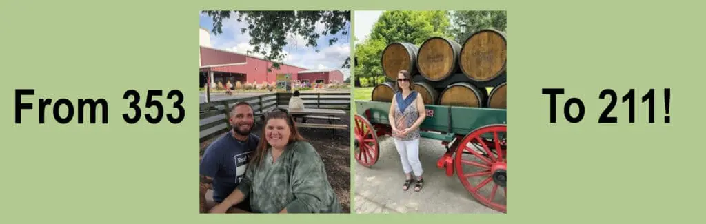 Heather before and after gastric sleeve surgery
