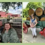 Side-by-side before and after photos of Heather following gastric sleeve surgery at JourneyLite, showing her transformation from 353 lbs to 211 lbs as she smiles with renewed confidence.