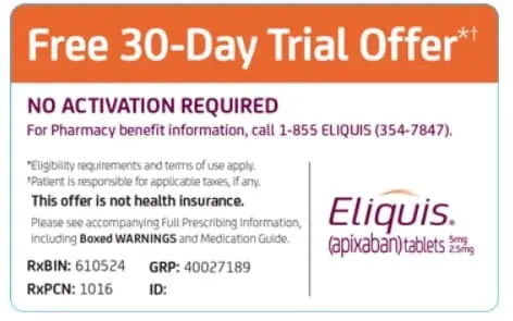 eliquis coupon
