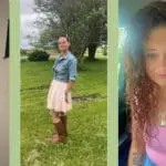 Kristin’s gastric bypass before and after photos in a four-image collage, showing her transformation from a higher weight to a slimmer, healthier figure.