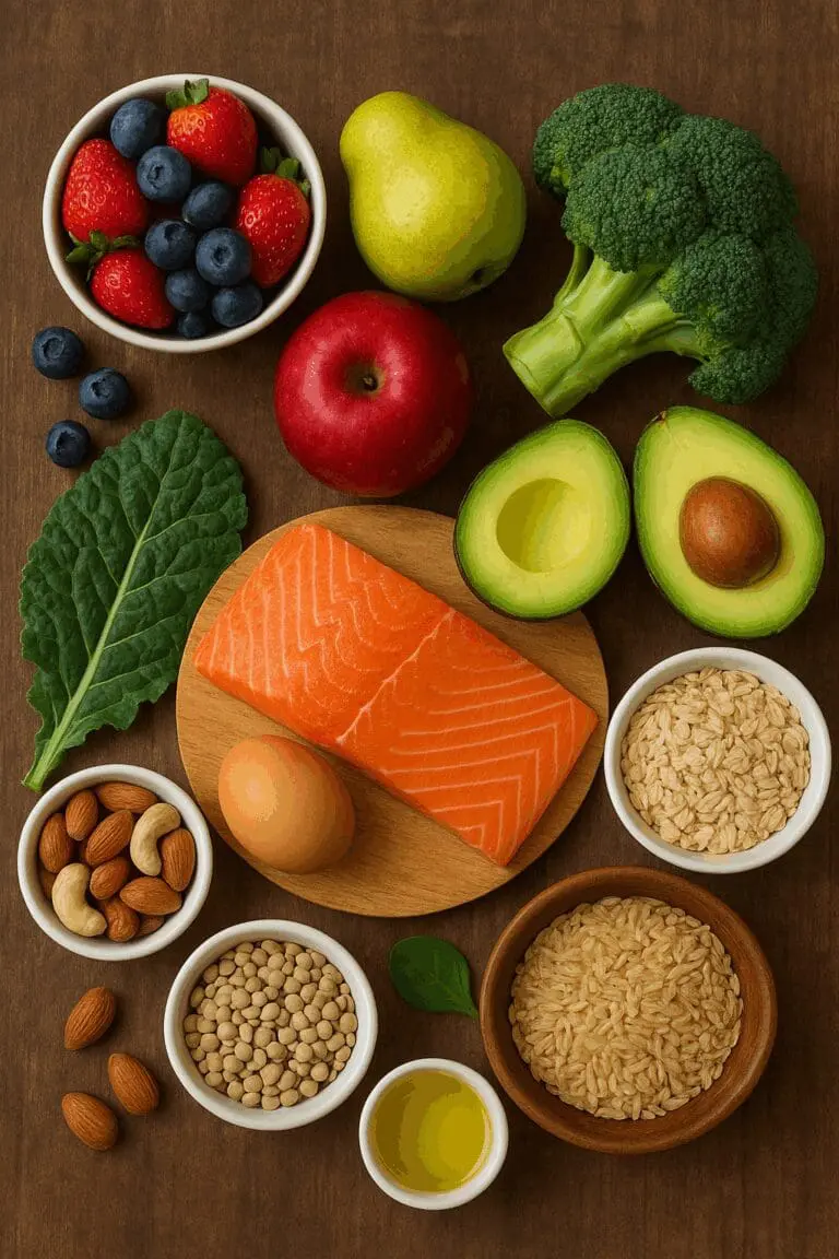 variety of health foods