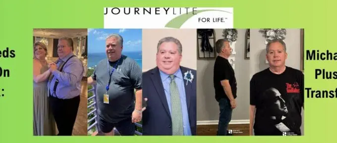 Michael’s gastric sleeve transformation at JourneyLite—progress photos from before surgery to 100+ pounds lost with Dr. James Augusta.