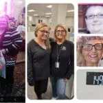 Sue’s gastric bypass transformation at JourneyLite—collage showing before photos and current weight of 149.6 lbs after losing about 200 pounds.