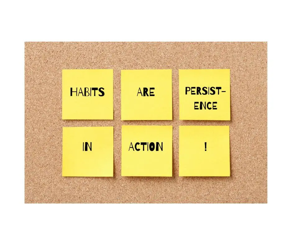 bulletin board with yellow sticky notes