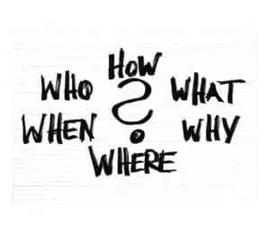 font in black letters asking multiple questions