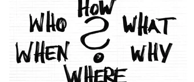 font in black letters asking multiple questions