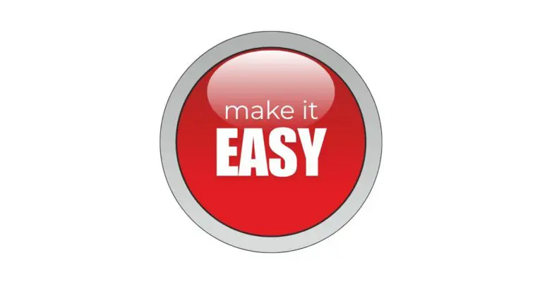 Red button with text that says make it easy