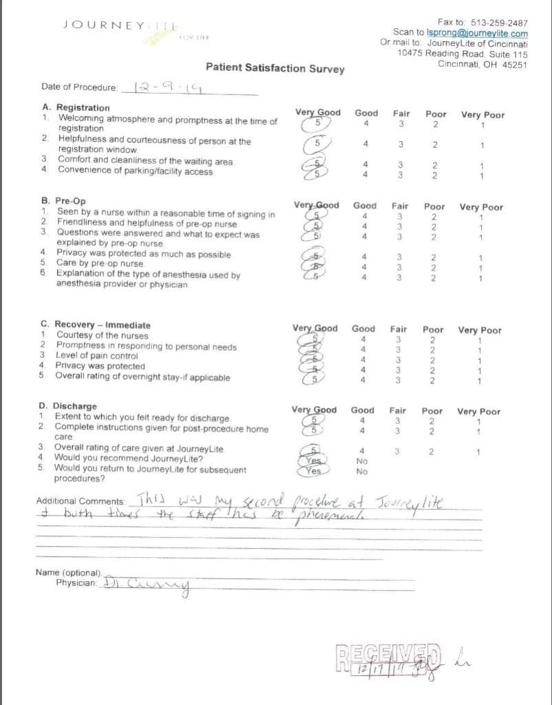 Patient satisfaction survey #2