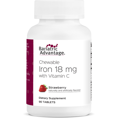 bariatric advantage chewable iron 18mg strawberry-90 count