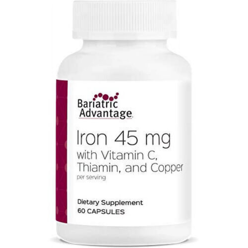 bariatric advantage iron 45mg with vitamin C, thiamin, and copper