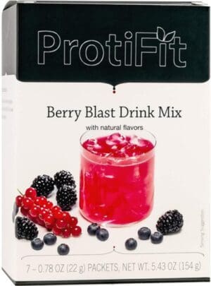high protein drink mix by proti berry blast flavor
