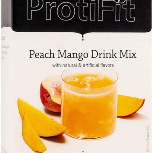 high protein peach mango fruit drink mix by proti