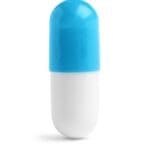 blue and white pill