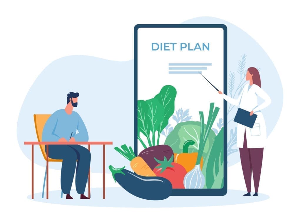 dietitian with patient