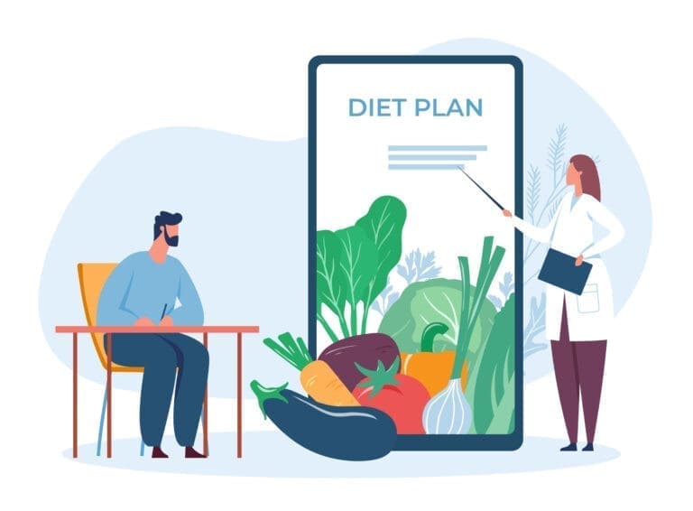 dietitian with patient