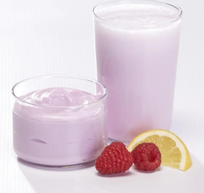 Lemon Raspberry Shake or Pudding