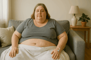 Recovering patient patient recovering from weight loss surgery