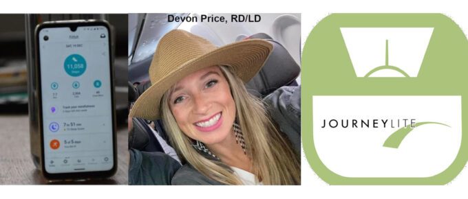 devon the dietitian with her iphone