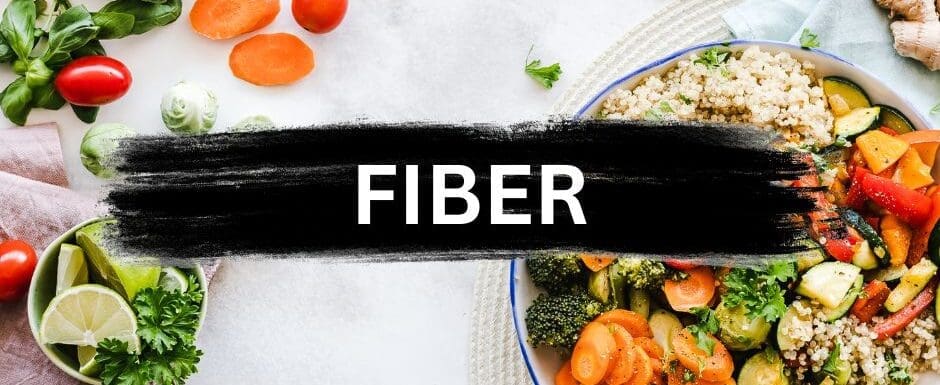 fiber rich foods with banner and verbiage FIBER