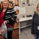 Sue before and after gastric bypass surgery showing her approximately 200-pound weight loss at JourneyLite