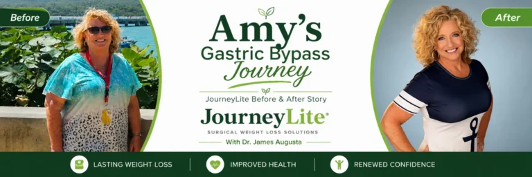 Amy before and after gastric bypass surgery