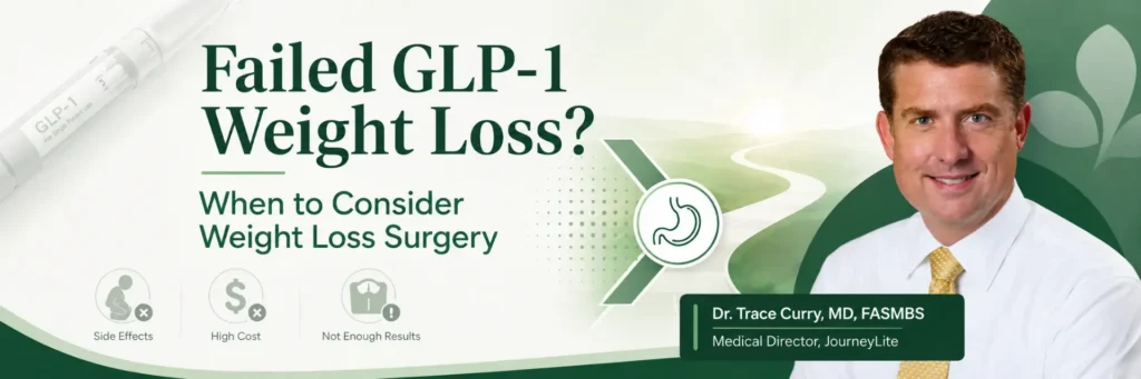 Failed GLP-1 Weight Loss? Consider Weight Loss Surgery | JourneyLite Failed GLP-1 Weight Loss? Consider Weight Loss Surgery | JourneyLite