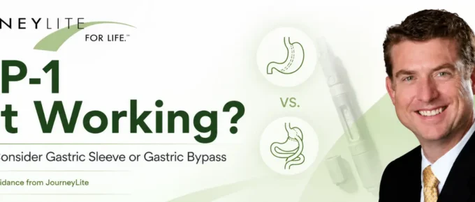 Dr. Trace Curry and JourneyLite featured image for GLP-1 not working article about gastric sleeve and gastric bypass