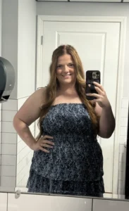 Pam before gastric sleeve surgery at JourneyLite with Dr. James Augusta