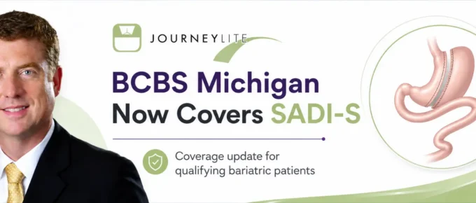 Blue Cross Blue Shield of Michigan coverage update for SADI-S weight loss surgery explained by Dr. Trace Curry