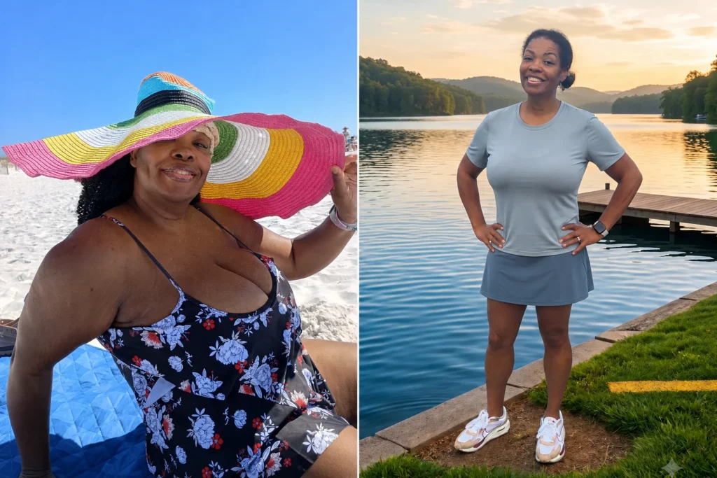 Melody before and after gastric sleeve surgery at JourneyLite
