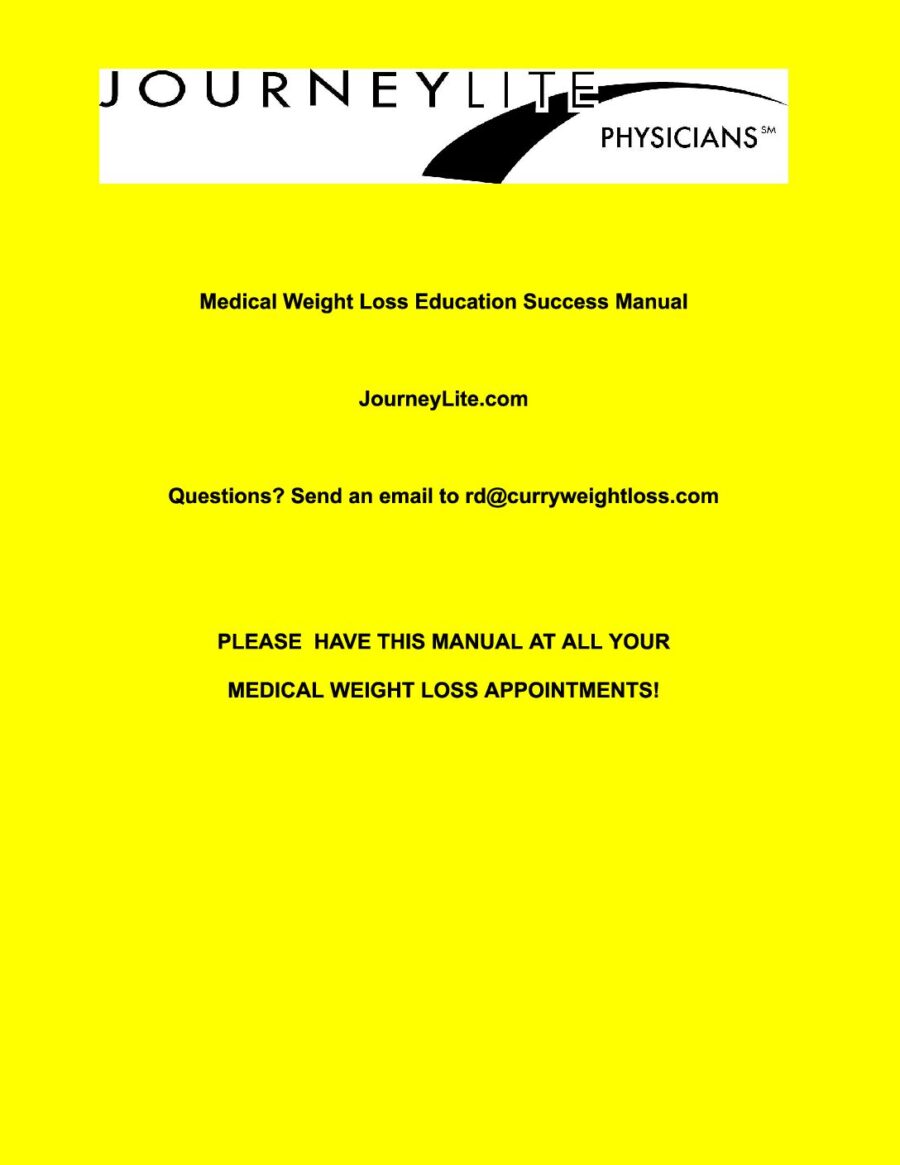 Medical Weight Loss Success Manual (Yellow Book